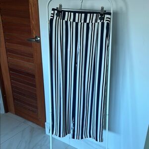 H&M Striped Black and White Pants